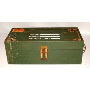 Vintage 1960s GI Joe Wooden Foot Locker Box Military 12"